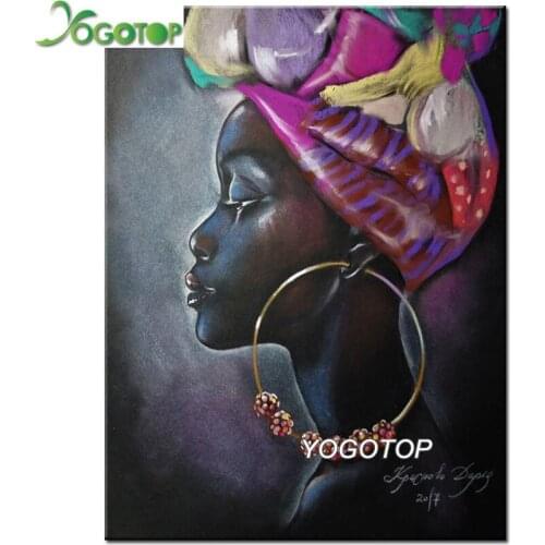 Diy Diamond Painting African woman Picture Of Rhinestones Full Diamond Mosaic Sets Diamond Embroidery black girl room art YY2482