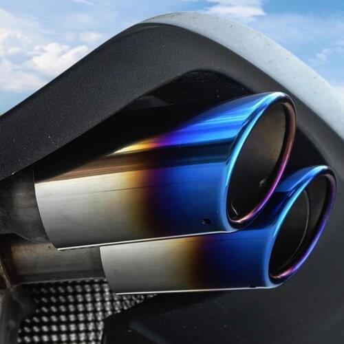 Car Motorbike Exhaust Systems Muffler Tip Universal Stainless Steel ID 51MM 57MM 63MM Outlet 89mm Styling Silencer Tail Pipe Ca