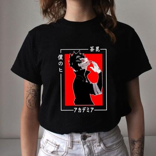 Harajuku My Hero Academia T Shirt Women Dabi Tshirt Funny T-shirt Cute Anime Top Tee Female