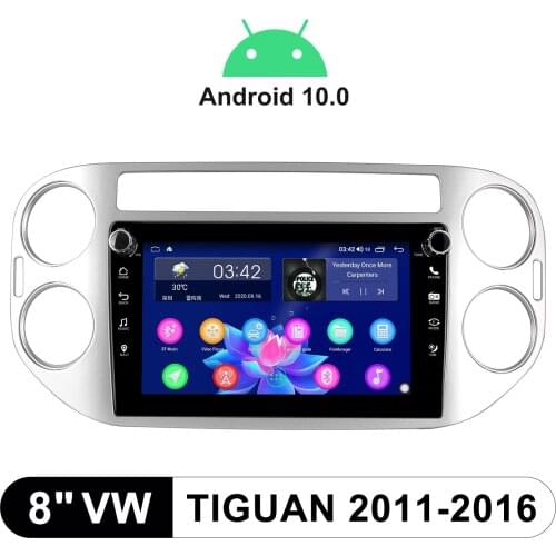 Android 10.0 Head Unit 8 Inch Screen Car Radio Cd Player Bluetooth Steering Wheel Fast Boot 1280X720 IPS For VW Tiguan 2011-2016