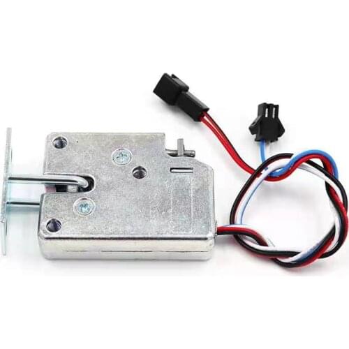 Mini Magnetic Latch Door Lock Electric Drop Bolt Picks Auto 12VSolenoid Induction Access Control File feedback lock Case Cabinet