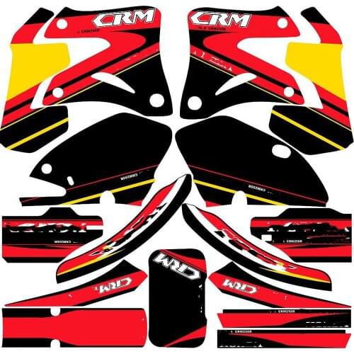 Motocross Full set of 3M Stickers kits Backgrounds Graphics Decals for Honda CRM250R CRM 250R 19994 1995 for Honda 250R CRM