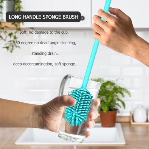 Soft Silicone Bottle Brush Baby Pacifier Cup Nipple Cleaning Brushes Flask Vase Watering Clean Scrubbing Household Washing Tools