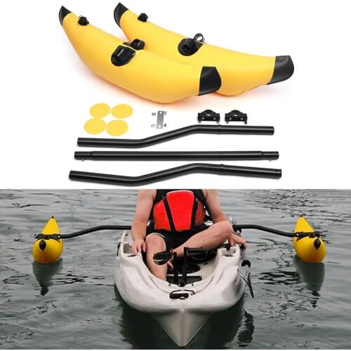 Water Sports Kayak PVC Inflatable Outrigger Float with Sidekick Arms Rod Kayak Boat Fishing Standing Float Stabilizer System Kit