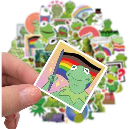 10/50pcs Interesting Cartoon Frog Graffiti Stickers For Skateboard Helmet Gift Box Bicycle Laptop Notebook Car Child Toy Sticker