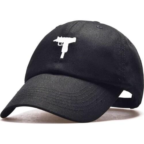 New AK UZI Gun Model Embroidery Baseball Cap Unisex Solid Color Adjustable Motion Hip Hop Cap Adult Hat 2021