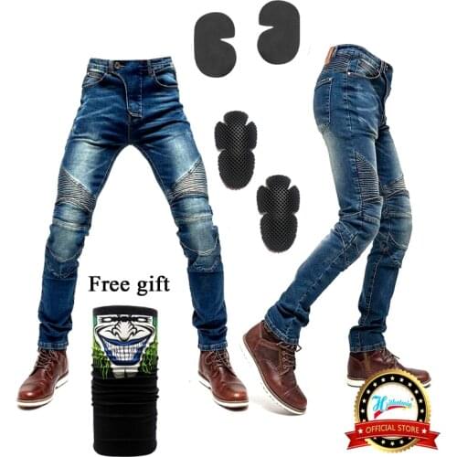 Korean version Slim Motorcycle Jeans For Women Elastic Trousers Off-Road Motocross Riding Pants Skinny Runway Racer Pants EV02