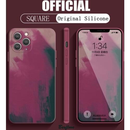 Original Liquid Silicone Case for IPhone 12 11 Pro Max Case Colorful Phone Cover for IPhone 12 Mini XS Max 7 8 Plus X XR SE 2020