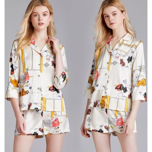 Silk Pajamas New PJs women’s nightwear party sleepwear homewear ladies sexy lingerie suspenders shorts home suit homewear