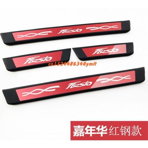 Stainless steel Plate Door Sill Welcome Pedal Car Styling Accessories for Ford Carnival 2012 2013 2014 2015 2016 2017 2018