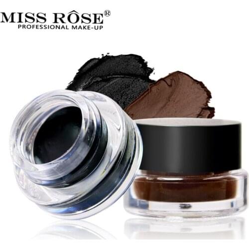 Miss Rose Black and Brown Professional Eyeliner Cream Eye Liner 24 Hours Long Lasting Waterproof Makeup