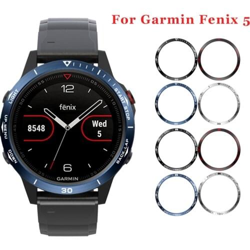 For Garmin Fenix 5 Watch Bezel Styling Frame for Fenix 5 Plus Case Cover protector metal Anti Scratch Protection