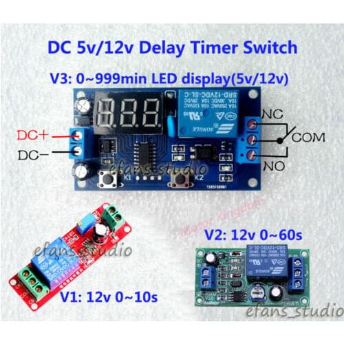 DC5V relay module 12V relay Adjustable NE555 Delay Timer Time Relay Switch Relay Module LED Display