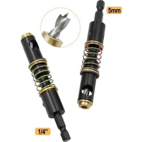 HSS Brass Self Centering Hinge Twist Drill Bits 1/4 "and 5mm Screw Hole Saw Woodworking Reaming Cabinet Tool
