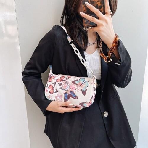 Summer Women Small Handbag Butterfly Print Canvas Tote Bag Ladies Shoulder Bag Female Zebra Cow Print Cotton Cloth Underarm Bags