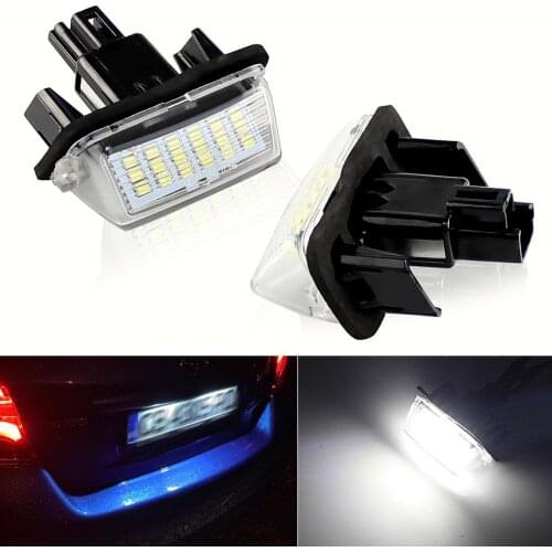 2pcs Car LED number License Plate Lights for Toyota Camry 50 LED Number for Peugeot Citroen 206 207 306 307 406 407 C3 FOR yaris