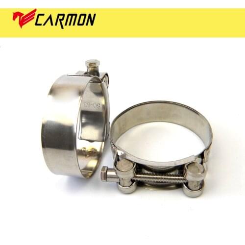 Carmon Universal 304 Stainless Steel Car Motorcycle Exhaust Pipe Clamp Exhaust Clip For Slip-on Type Car Motorcycle Muffler Sile