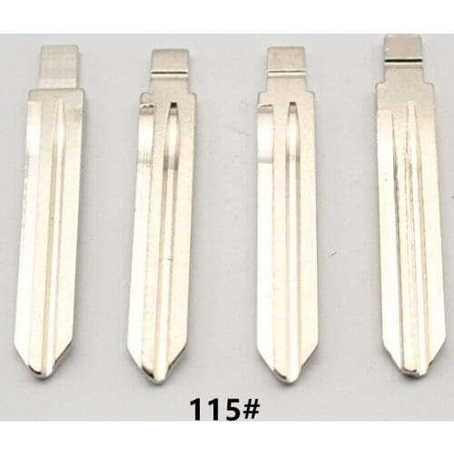 VVDI OEM 10Pcs 115# Metal Uncut Flip Remote Key Blade For Kia K2