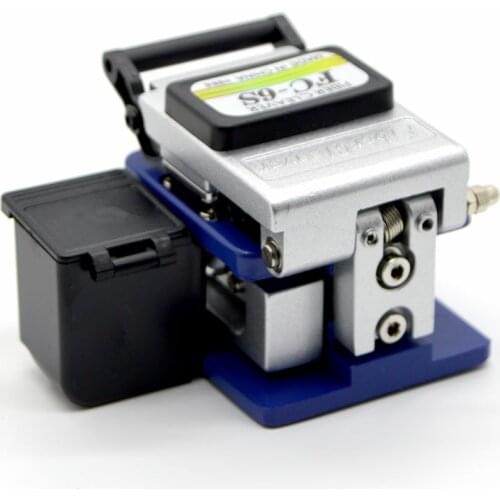 High Precision FC-6S Fiber Cleaver Metal Body With 12blades FTTH Fiber Optic Cable Cold Splicing Tool Cutter With Storage Box