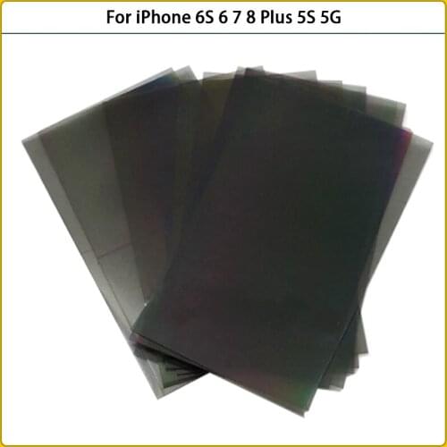 50pcs Phone Polarizer Film Replace For iPhone 6S 6 7 8 Plus 5S 5G Front LCD Screen Polarization Polarized Light Film Parts