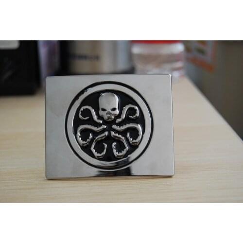 Captain Cosplay America The First Aveng Cosplay Red Skull Hydra Belt Buckle Badge Pin