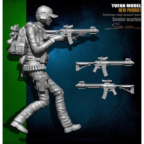 1/24 75mm Female SEALs Resin Figure Soldiers Model YFWW-1840
