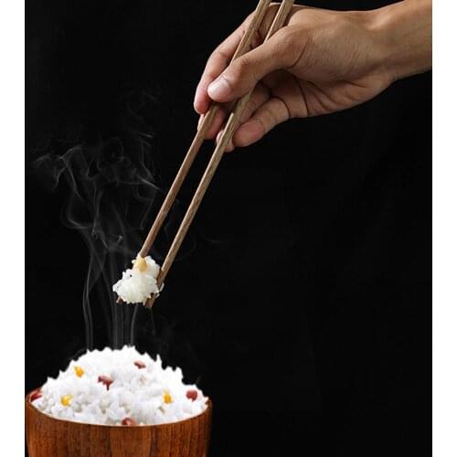 Reusable 10 Pair Set Handmade Bamboo Natural Wood Chopsticks Food Multi color Wooden Chop sticks