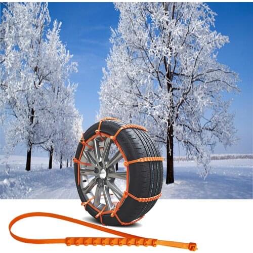 SAMDO 10 Pcs Car Tire Strap Anti Slip Chain Nylon Anti Slip Wear Resistant Tire Emergency Wheel Snow Chain