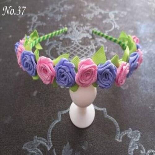 100 BLESSING Good Girl Modern Style Headband Rose Garland Hair Bow 84 No