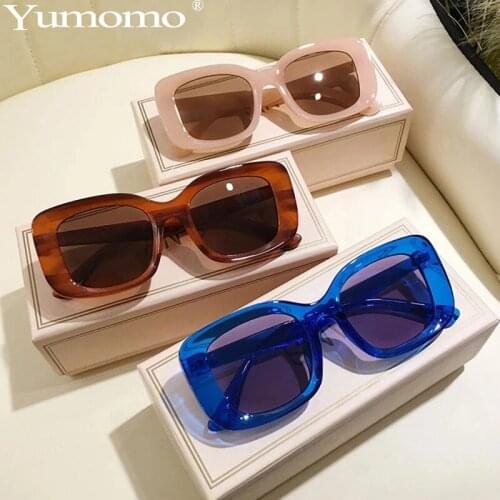 2021 Square Oversized Sunglasses Women Brand Design High Quality Thick Frame Retro Sun Glasses Shades UV400