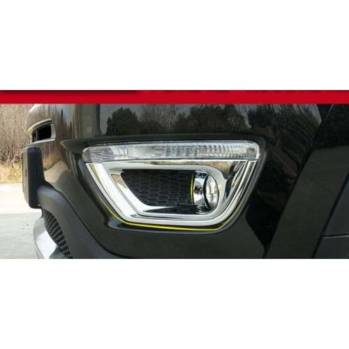 Front Fog Light Lamp Chrome Cover Trim For 2017-2021 Jeep Compass New Decoration Style 4PCS