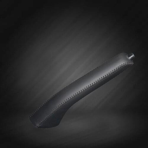 Car Hand Brake Covers Top Layer Leather Case for Mitsubishi Zinger Handbrake Grips Cover Auto Genuine Leather Handbrake