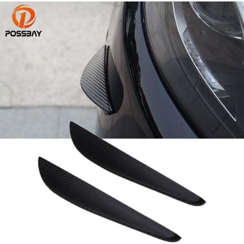 POSSBAY Black Front Rear Anti-scratch Protection Strip Rubber Car Bumper Corner Protector Guard Door Strip Stickers Bumpers