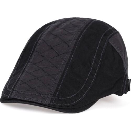 Colorblock Fashion Summer Berets Caps For Men Casual Peaked Cap embroidery Retro Berets Hats Dad Hat Casquette Cap gorras