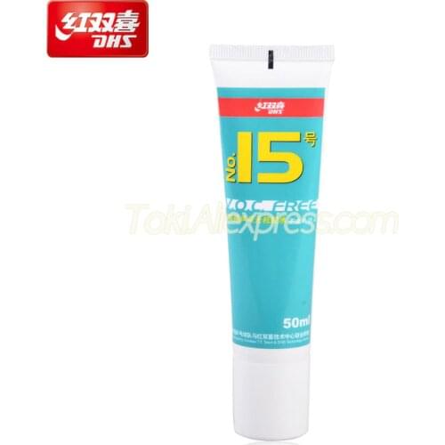 DHS No.15 VOC-Free Glue (Latest Production Date) 50ml Water Glue for Table Tennis Racket Glue Ping Pong Water Glue