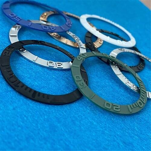 For 40MM Watch Case Modification Part 38MM Ceramic Bezel Convex Watch Ring Insert