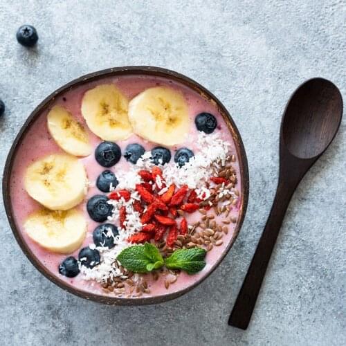 Natural coconut bowl set handmade coconut shell tableware 6pc wood spoon dessert fruit salad mixing bowl rice Ramen bowl 3pcs