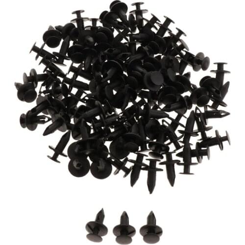 100PCS Push-Type Bumper Retainer Auto Plastic Clips Fastener 8.5mm / 0.33"