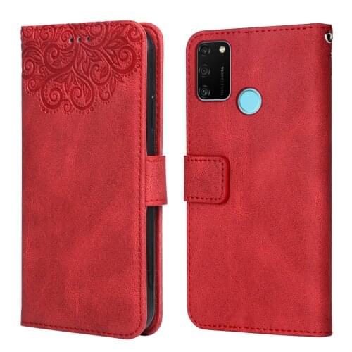For Huawei Honor Play 9A Flower Embossing Case MOA-TL00 MED-AL20 MOA-AL20 6.3''Wallet Flip Leather Case for Huawei Play 9A Case