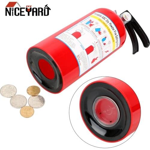 NICEYARD Creative Coin Piggy Banks Money Saving Box Birthday Gift for Kids Fire Extinguisher Money Boxes Plastic