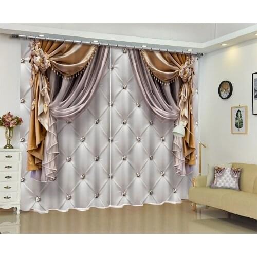 3D Soft Case Style Wall Photo 3D Curtains Sunshade Home Decoration High Quality Window Curtains Rideaux Custom-made Size