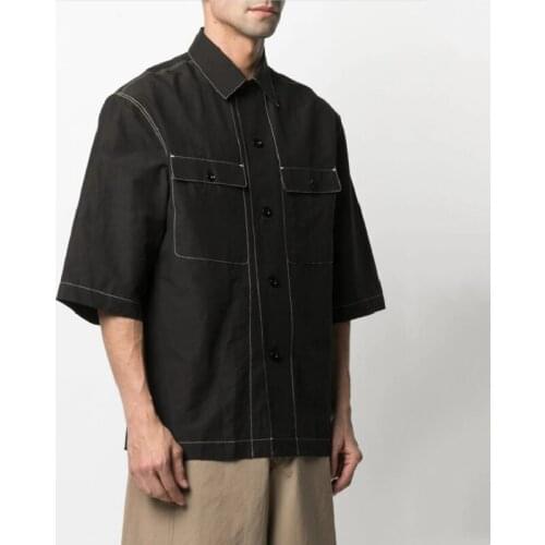 New fashion male all-match loose youth personality short-sleeved shirt large size summer fashion jacket