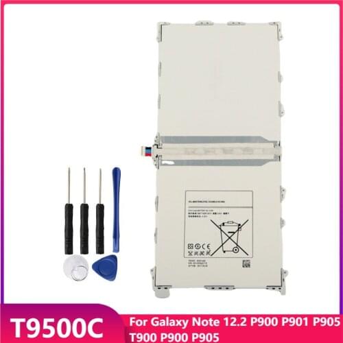 Original Tablet Battery T9500C For Galaxy Note 12.2 P900 P901 P905 T900 P900 P905 T9500C T9500E Replacement Batteries 9500mAh
