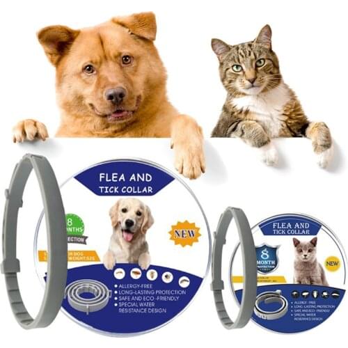 Pet dog Flea collar TPE Pet Dog Cat Anti Flea tick and flea collar Mosquito Insect Collar Adjustable for Protection for pet