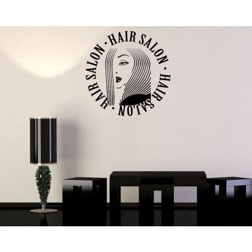 Hair Salon Stylist Barber Tools Barbershop Woman Spa Beauty Stylist Wall Stickers Art decal wallpaper Vinyl Decal Mural D252