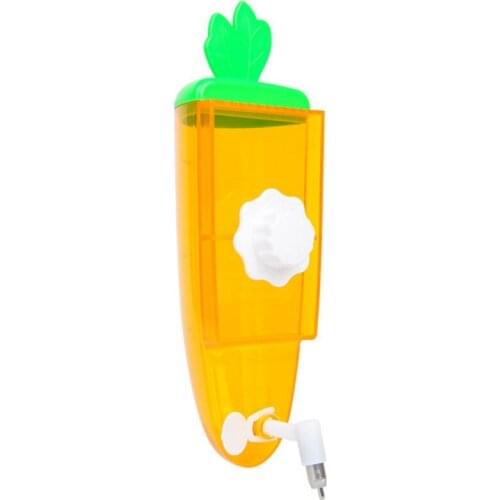 Carrot Pet Drinker Firing Pin Design Lightly Licking Water Removable Top Small Animals Feeding Supplies