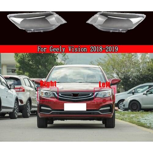 Car Front Headlamp Glass Lamp Transparent Lampshade Shell Headlight Cover For Geely Vision 2018 2019 Auto Light Housing Case