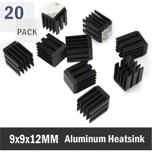 20PCS 9x9x12mm Heatsinks Computer Cooler Radiator Aluminum Heatsink Heat sink for Electronic Chip Heat dissipation Cooling 9mm