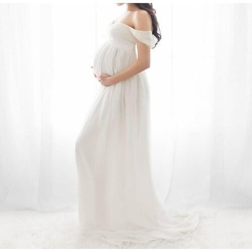 Sexy Maternity Dresses For Photo Shoot Chiffon Pegnant Dresses Photo Session Props Gown Dresses For Pregnant Women Clothes