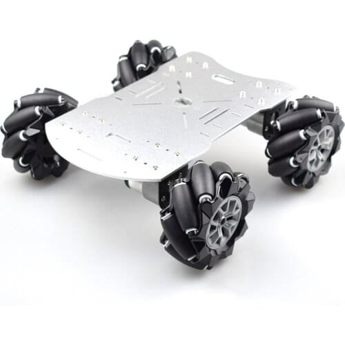 Moebius 4WD 96mm Mecanum Wheel Robot Car Chassis Kit with DC 12V Encoder Motor for Arduino Raspberry Pi DIY Project STEM Toy